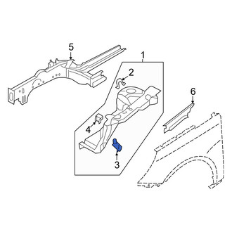 Hyundai OE - Left Lower Fender Apron Bracket