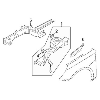 Hyundai OE - Fender - Structural Components & Rails (2.0T / 2.0T Limited / GL / GLS / Limited / SE)