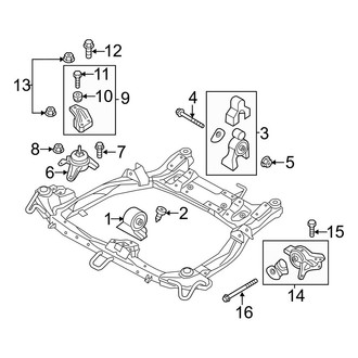 Hyundai OE - Engine / Transaxle - Engine & Transmission Mounting (2.4L Gas)