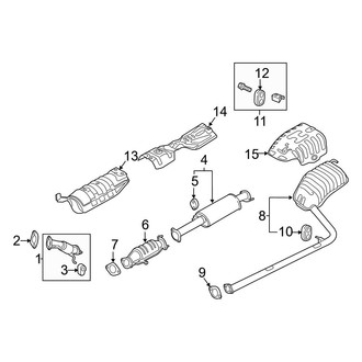 Hyundai OE - Exhaust System - Exhaust Components (W/O Dual Outlets), (GLS / Limited / SE 2.4L)