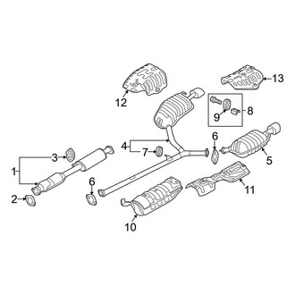 Hyundai OE - Exhaust System - Exhaust Components (With Dual Outlets), (GLS / Limited / SE 2.4L)