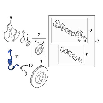 Hyundai OE - Front Right ABS Wheel Speed Sensor