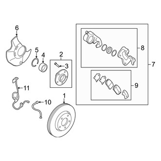 Hyundai OE - Front Suspension - Brake Components