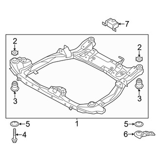 Hyundai OE - Front Suspension - Suspension Mounting (W/O Sport Suspension), (Gas)