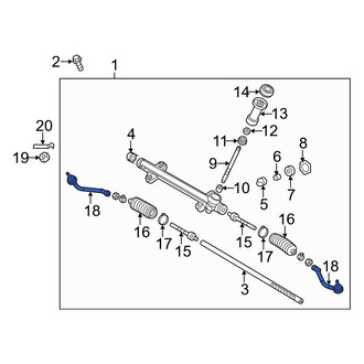 Hyundai OE - Left Outer Steering Tie Rod End