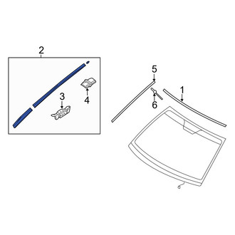 Hyundai OE - Front Left Windshield Molding