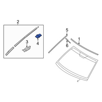 Hyundai OE - Front Outer Windshield Molding Clip