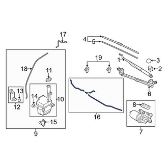 Hyundai OE - Front Upper Windshield Washer Hose