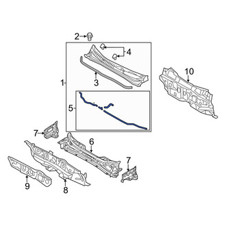 Hyundai OE - Front Upper Windshield Washer Hose