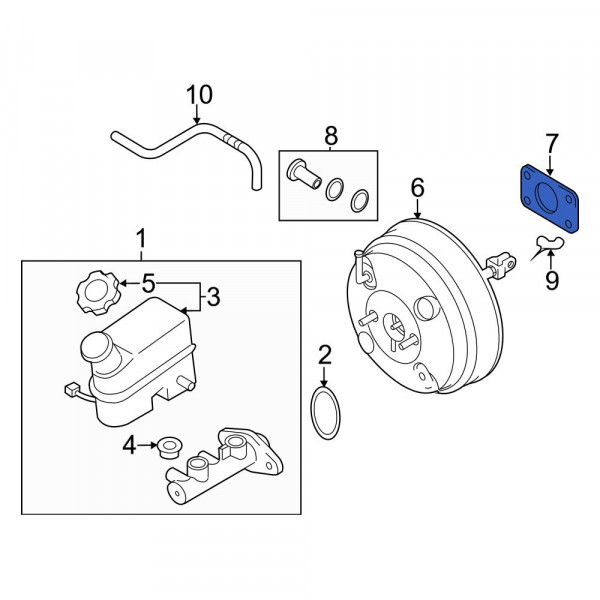 Hyundai OE 5914537010 Brake Master Cylinder Gasket