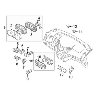 Hyundai OE - Instrument Panel - Cluster & Switches (Gas)