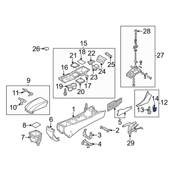 Console Trim Panel Clip