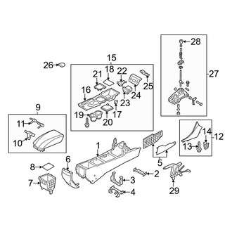 Hyundai OE - Center Console (Manual Top), (Standard Tr)