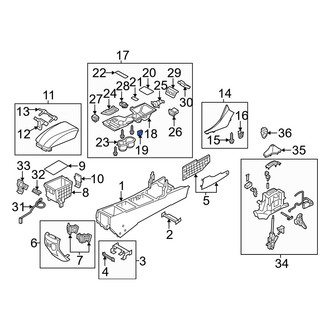 Hyundai OE - Console Trim Panel Clip