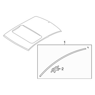 Hyundai OE - Roof - Exterior Trim (With Standard Sunroof), (Gas)