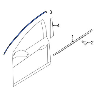 Hyundai OE - Front Left Upper Black Out Tape