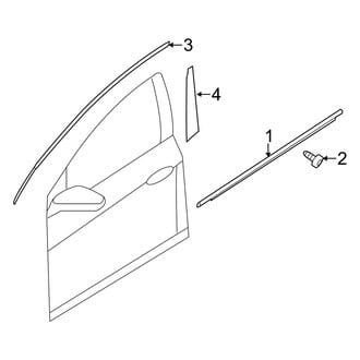Hyundai OE - Front Door - Exterior Trim (2.0T / 2.0T Limited / GL / GLS / Limited / SE)