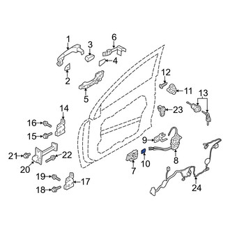 Hyundai OE - Rear Right Door Latch Clip