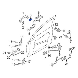 Hyundai OE - Front Left Exterior Door Handle Cover