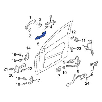 Hyundai OE - Front Left Exterior Door Handle Base