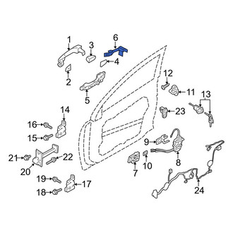 Hyundai OE - Front Right Exterior Door Handle Base Bracket