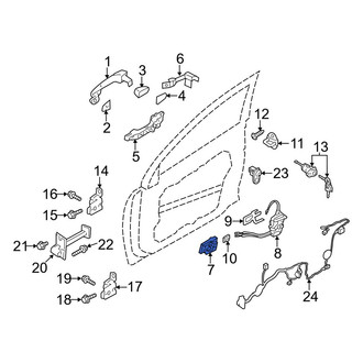Hyundai OE - Rear Right Inner Interior Door Handle