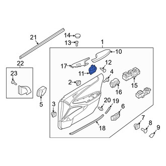 Hyundai OE - Front Left Interior Door Pull Handle