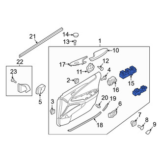 Hyundai OE - Front Left Door Window Switch