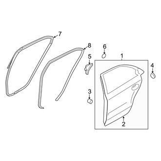Hyundai OE - Rear Door - Door & Components (2.0T / 2.0T Limited / GL / GLS / Limited / SE)