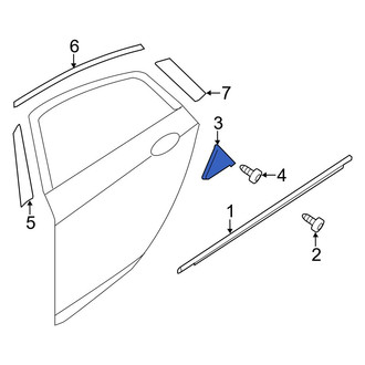 Hyundai OE - Rear Left Door Molding