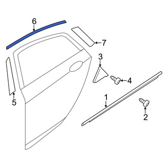 Hyundai OE - Rear Left Upper Black Out Tape