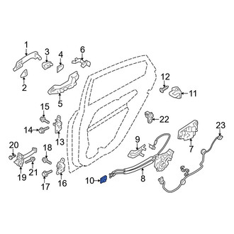Hyundai OE - Rear Right Door Latch Clip