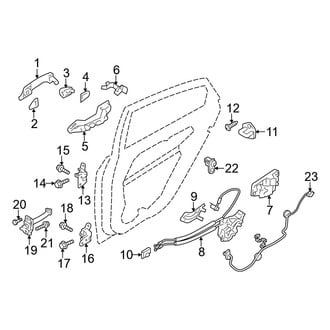 Hyundai OE - Rear Door - Lock & Hardware (2.0T / 2.0T Limited / GL / GLS / Limited / SE)