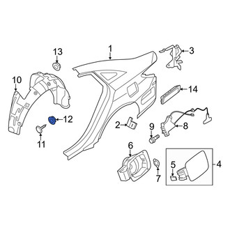 Hyundai OE - Rear Mud Flap Nut