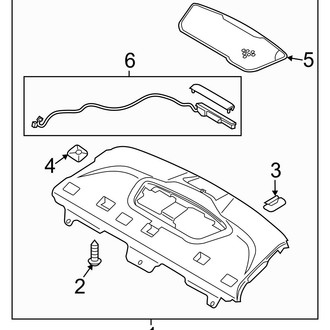Hyundai OE - Rear Body & Floor - Package Shelf Trim (2.0T / 2.0T Limited / GL / GLS / Limited / SE)