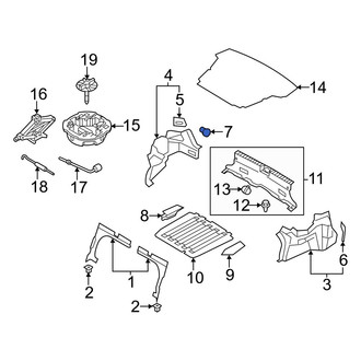 Hyundai OE - Trunk Trim Panel Clip