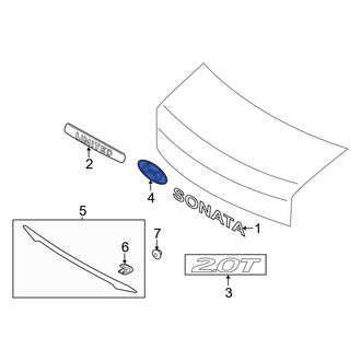 Hyundai OE - Rear Deck Lid Emblem