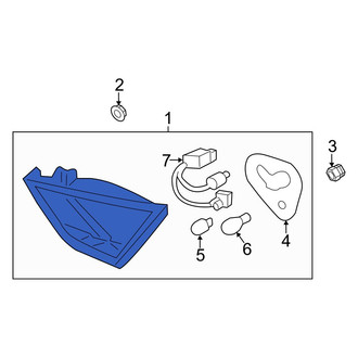 Hyundai OE - Rear Left Back Up Light Assembly
