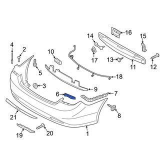 Hyundai OE - Rear Left Inner Bumper Cover Bracket
