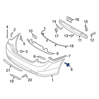 Hyundai OE - License Plate Bracket Screw