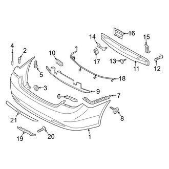Hyundai OE - Rear Bumper - Bumper & Components (2.0T / 2.0T Limited / GL / GLS / Limited / SE)