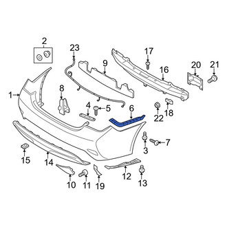 Hyundai OE - Rear Left Bumper Cover Bracket