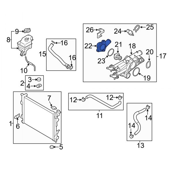 Engine Coolant Thermostat Housing