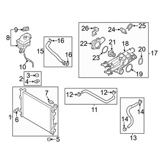 Hyundai OE - Cooling - Radiator & Components (2.0L)