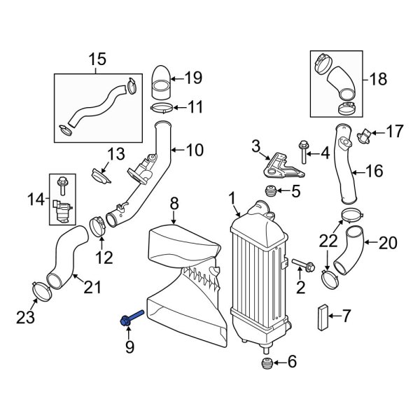 Radiator Support Air Duct Bolt