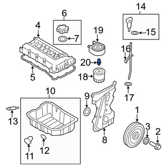 Hyundai OE - Engine Oil Filter Adapter