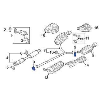Hyundai OE - Rear Exhaust Muffler Gasket
