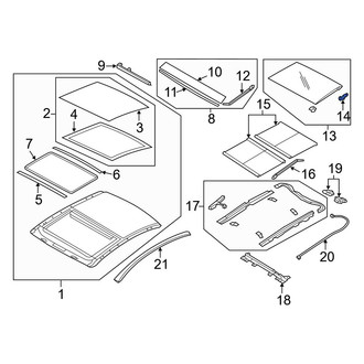 Hyundai OE - Left Sunroof Lifter