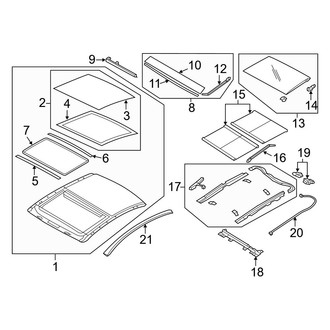 Hyundai OE - Roof - Sunroof (With Panoramic Sunroof), (Gas)