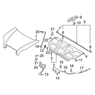 Hyundai OE - Front Inner Hood Stop Buffer